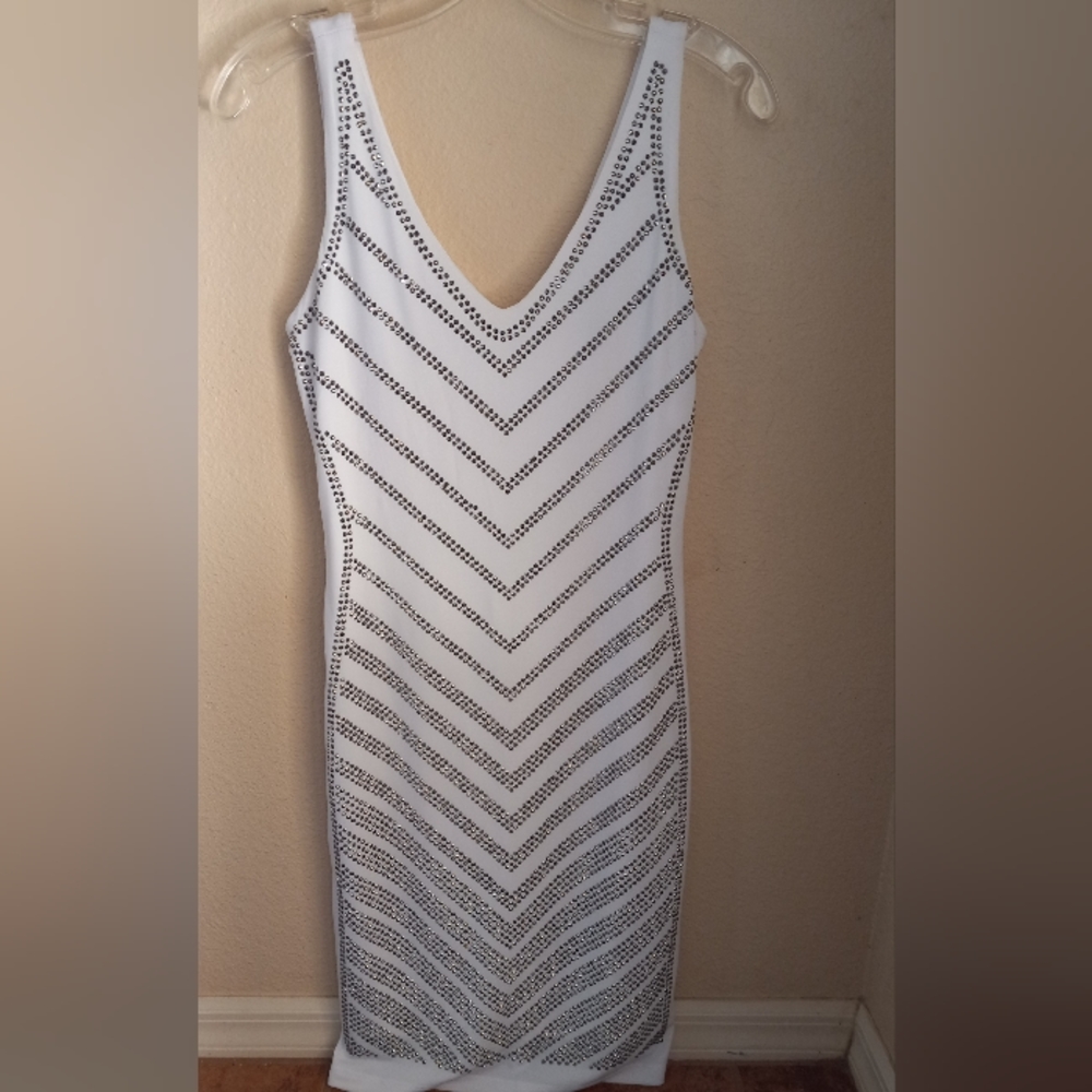 White Rhinestone Dress - Picture 4 of 5